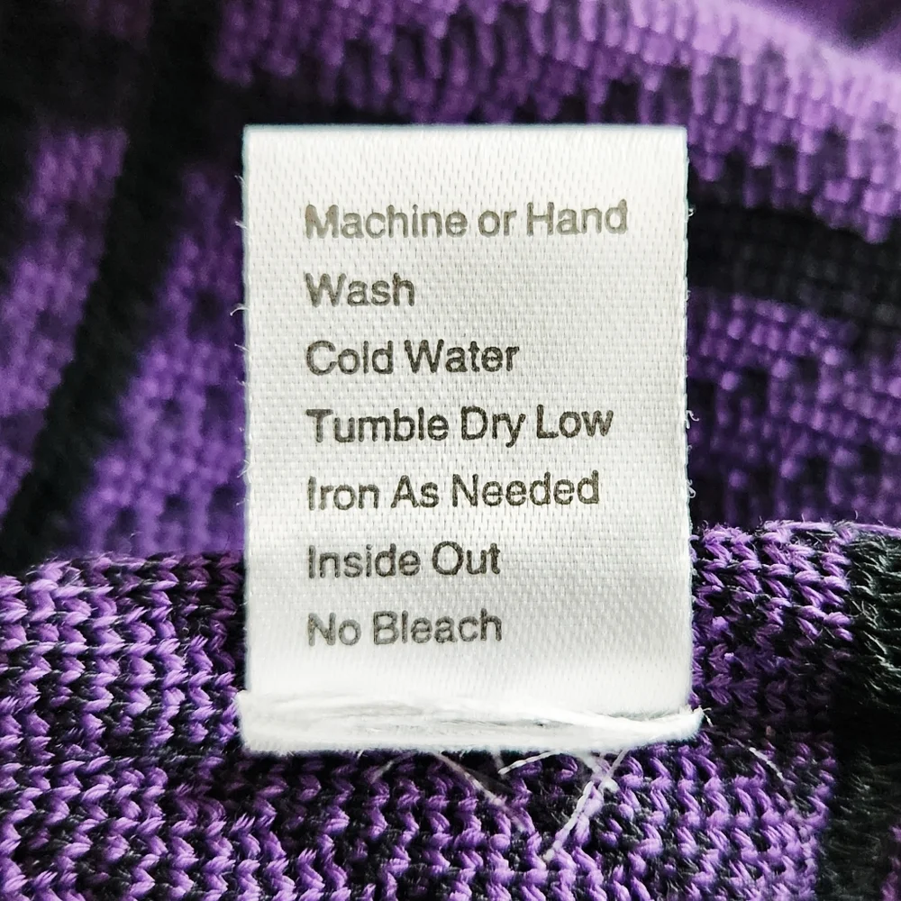 Ming Wang Women's Purple Black Plaid Open Front Cardigan Sweater Size Small - Picture 7 of 8